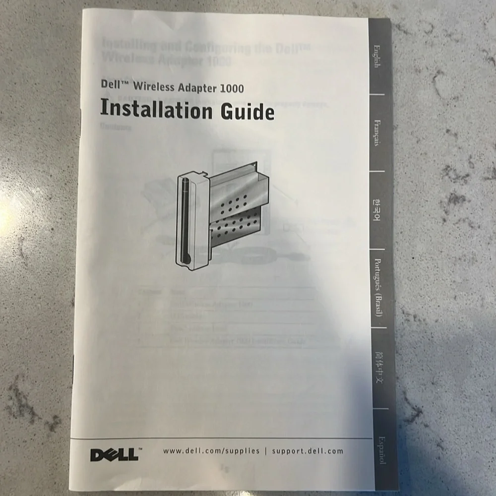 DELL Wireless Adapter 1000 Brand New in Box w Install Guide & Box